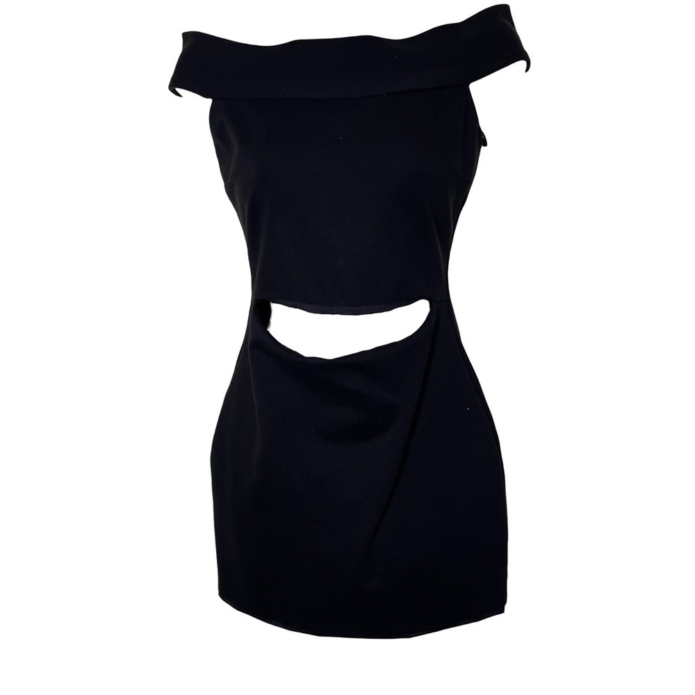 Bec & Bridge Black Cutout Georgia Mini Cocktail Dress sz 4